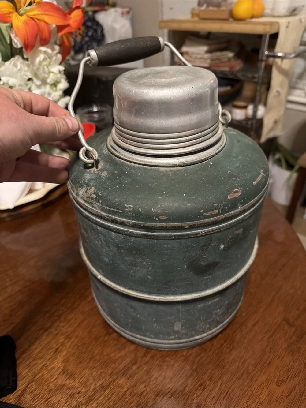 Vintage 1920s Large Thermos Aladdin Thermalware Jar Chicago USA Jug Heavy Duty
